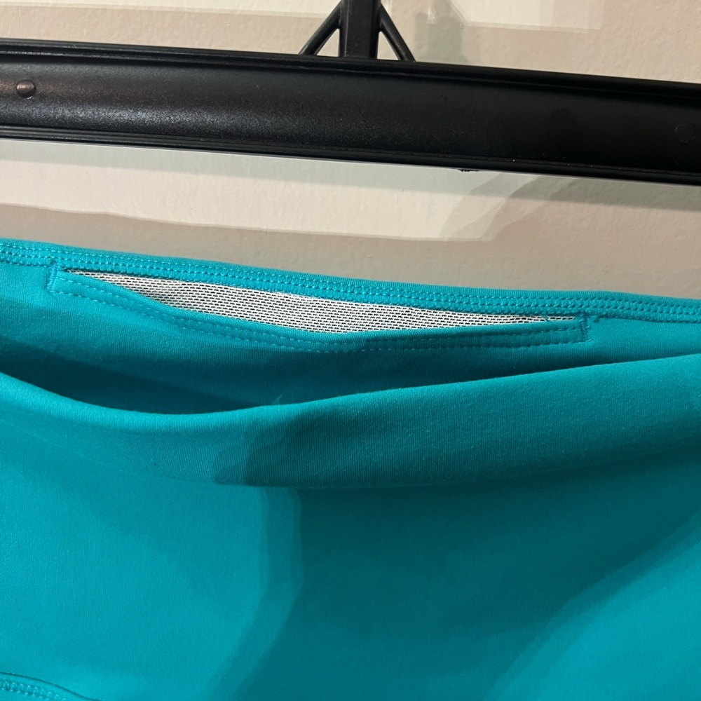 NIKE Women’s Active High-Waist Performance Shorts - Teal - Picture 3 of 4